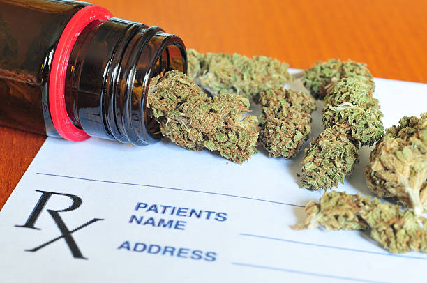 Medical marijuana next to a prescription.